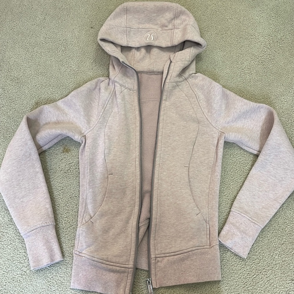 Lululemon light pink zip up hoodie